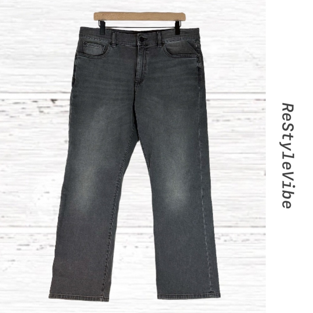 DL1961 Men’s Size 36x30 Denim Jeans Wayne Casual Straight Fit Stretch Style Gray